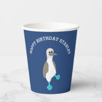 Cartoon Blue-Footed Booby Bird Party