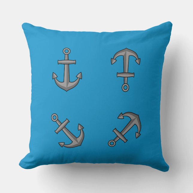 Cartoon Boat Anchor Set Cushion (Front)