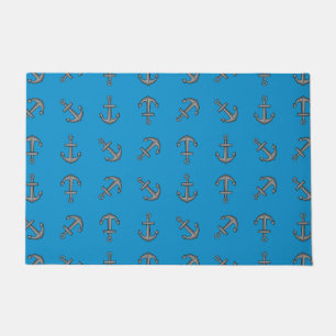 Cartoon Boat Anchor Set Doormat