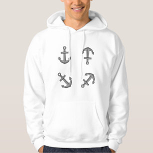 Cartoon Boat Anchor Set Hoodie