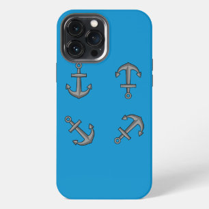 Cartoon Boat Anchor Set iPhone 13 Pro Max Case
