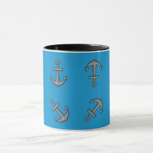 Cartoon Boat Anchor Set Mug