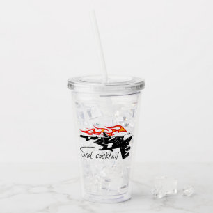 Cartoon bomber acrylic tumbler