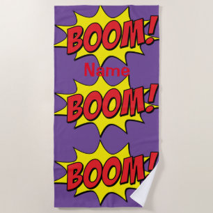 Cartoon Boom Thunder_Cove Beach Towel