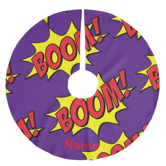 Cartoon Boom Thunder_Cove Brushed Polyester Tree Skirt (Front)