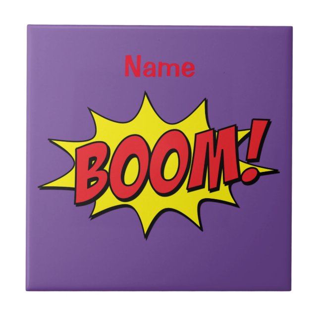 Cartoon Boom Thunder_Cove Ceramic Tile (Front)