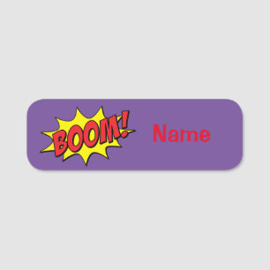 Cartoon Boom Thunder_Cove Name Tag