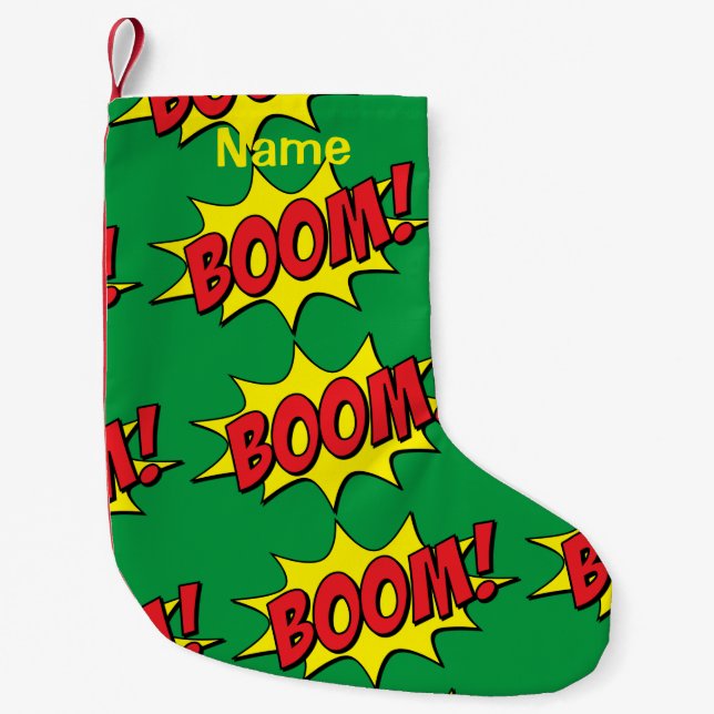 Cartoon Boom Thunder_Cove  Small Christmas Stocking (Front)
