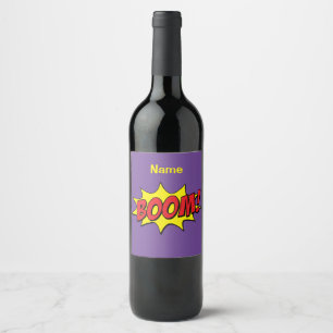 Cartoon Boom Thunder_Cove Wine Label