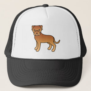 Cartoon Bordeaux Mastiff Dog Trucker Hat