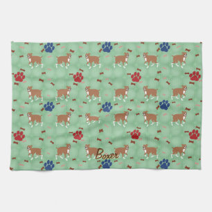 Cartoon Boxer Tea Towel