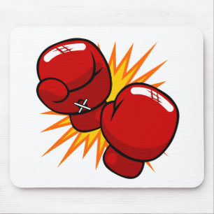 Cartoon Boxing Gloves Mouse Pad