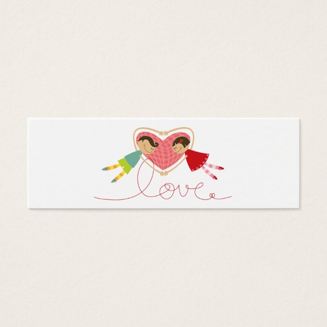 Cartoon Boy Love Girl Whimsical Wedding Favour (Front)