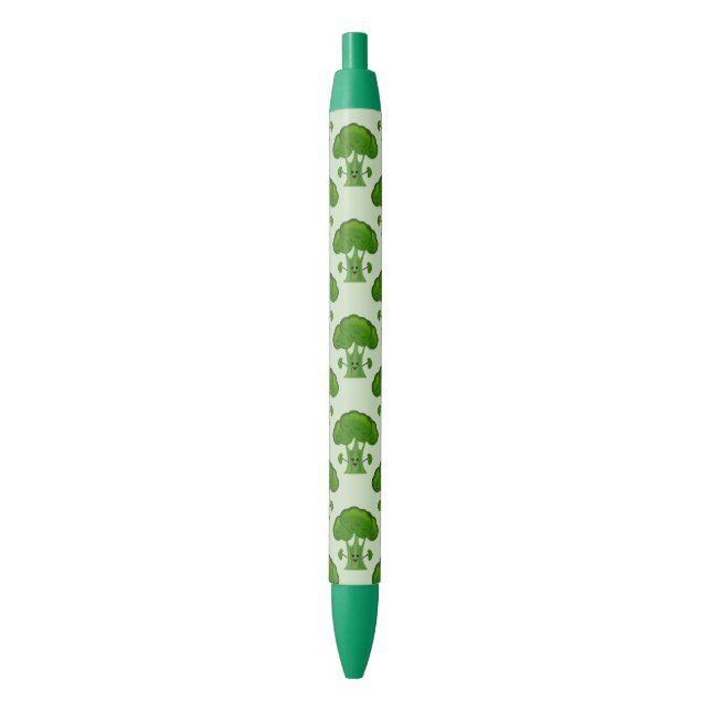 Cartoon Broccoli Black Ink Pen (Front Vertical)
