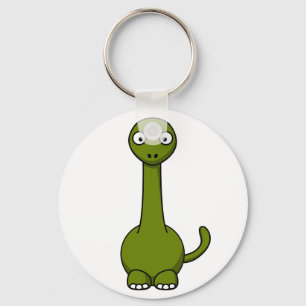 Cartoon brontosaurus key ring