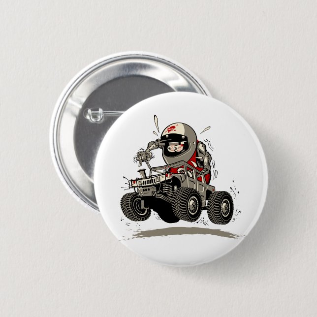 Cartoon Buggy 6 Cm Round Badge (Front & Back)