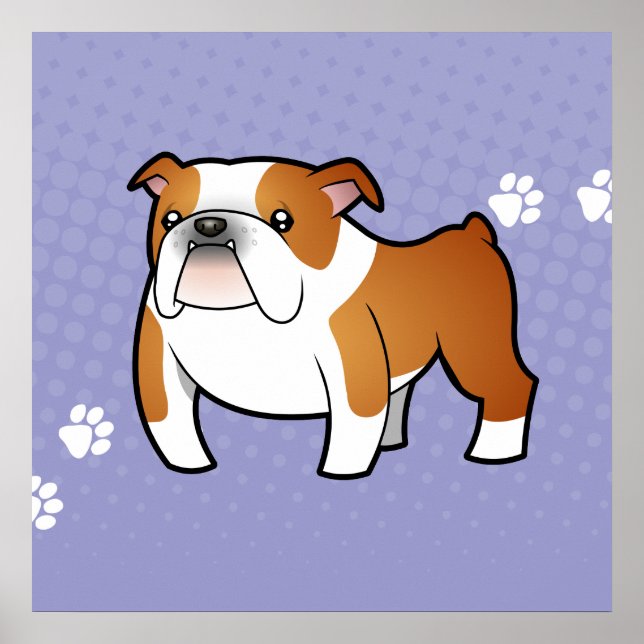 Cartoon Bulldog Poster (Front)