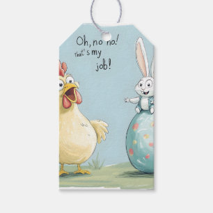 Cartoon Bunny Chick Egg Easter Fun Gift Tags