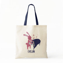 Cartoon Bunny Playing Piano Musical Personalized 