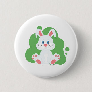 Cartoon bunny splash 6 cm round badge