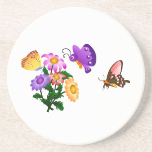 Cartoon Butterflies Coaster