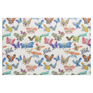 Cartoon Butterflies Fabric