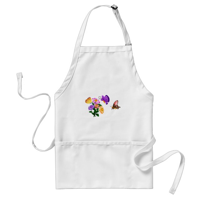 Cartoon Butterflies Standard Apron (Front)