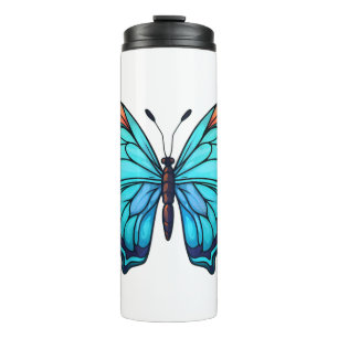 Cartoon butterfly illustration thermal tumbler