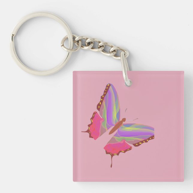 Cartoon Butterfly Key Ring (Front)