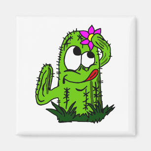 Cartoon Cactus  Magnet