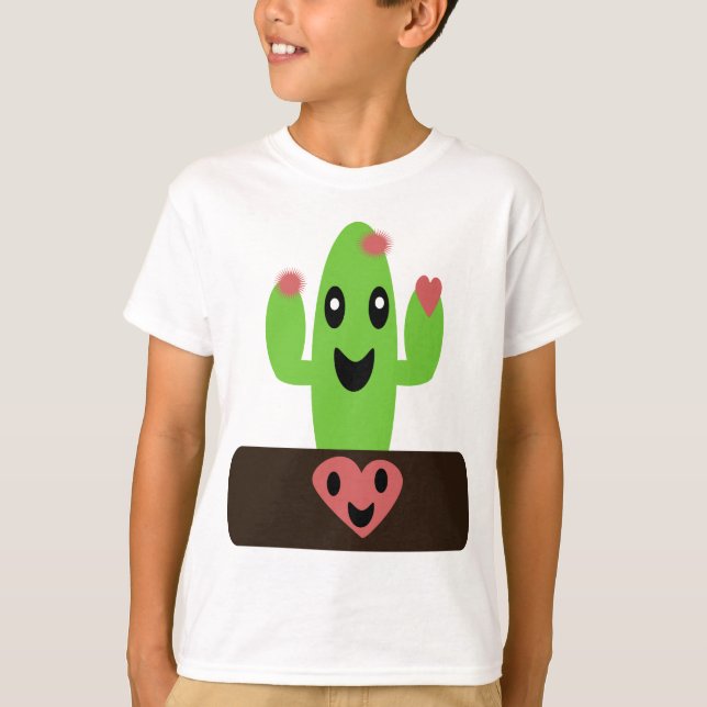 Cartoon Cactus T-Shirt (Front)
