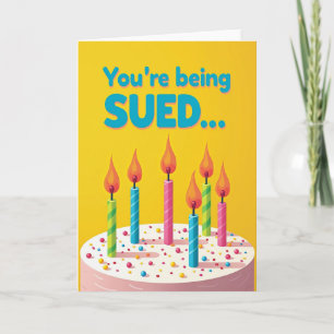 Cartoon Cake Birthday Card