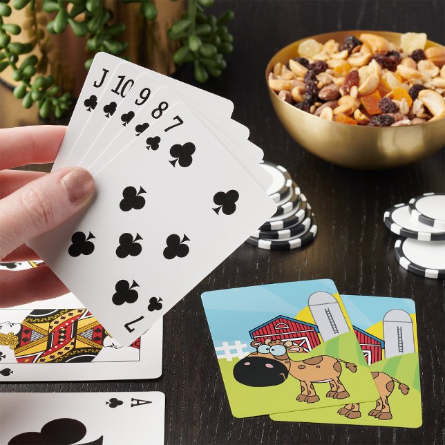 Cartoon Calf On A Farm Playing Cards (Creator Uploaded)