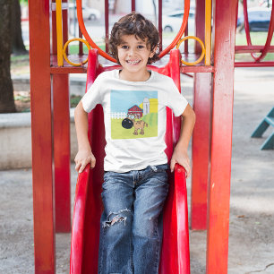 Cartoon Calf On A Farm T-Shirt