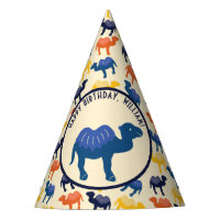 Cartoon Camel Blue Bactrian 2 Humps Personalised