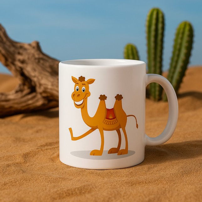 Cartoon Camel Smiling Desert Animal Character Coffee Mug (Creator Uploaded)