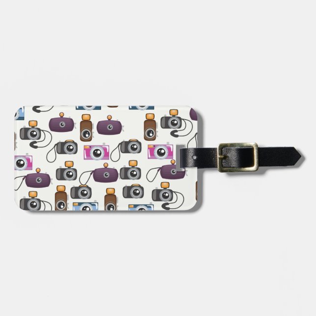 Cartoon camera pattern luggage tag (Front Horizontal)
