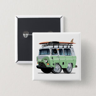 Cartoon Camper 15 Cm Square Badge