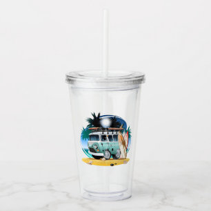 Cartoon Camper Acrylic Tumbler