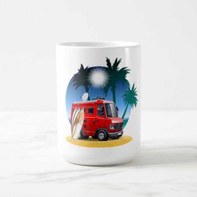 Cartoon Camper Coffee Mug (Center)
