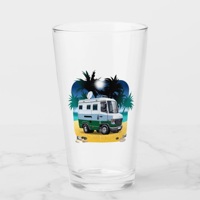 Cartoon Camper Glass (Front)