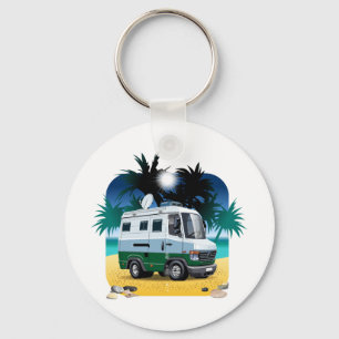 Cartoon Camper Key Ring