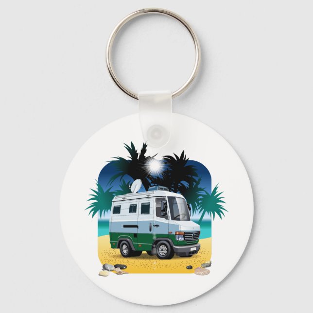 Cartoon Camper Key Ring (Front)