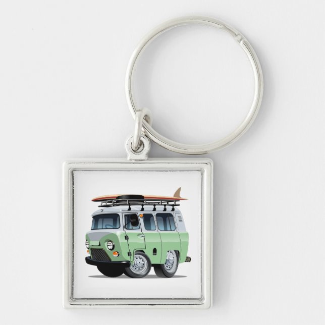 Cartoon Camper Key Ring (Front)