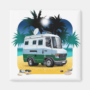 Cartoon Camper Magnet