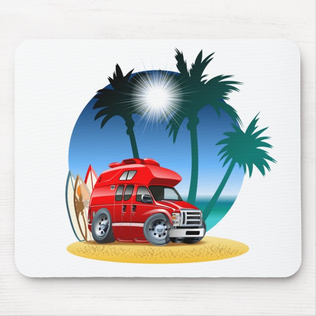 Cartoon Camper Mouse Pad (Front)