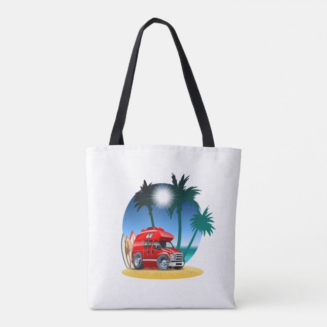 Cartoon Camper Tote Bag (Back)