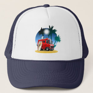 Cartoon Camper Trucker Hat