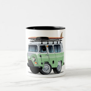 Cartoon Camper Two-Tone Coffee Mug