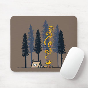 Cartoon Camping Mouse Pad